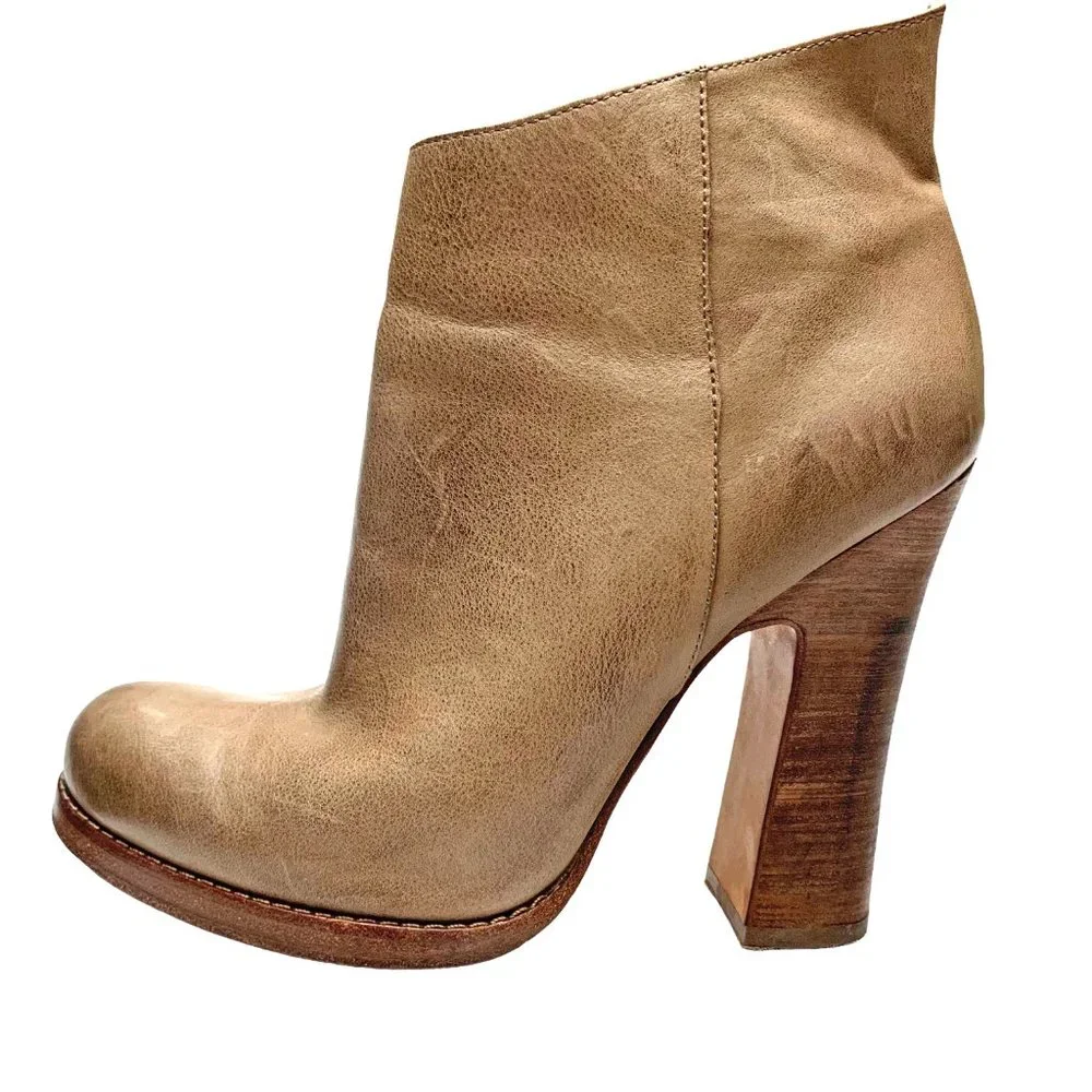 JEAN MICHEL CAZABAT Lois‎ Distressed Leather Chunky Booties